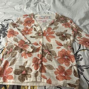 49) pretty fall colored sweater Alfred Dunner size small